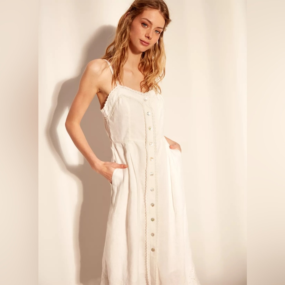 ARITZIA Wilfred Meera Yellow Linen Dress - Picture 7 of 7